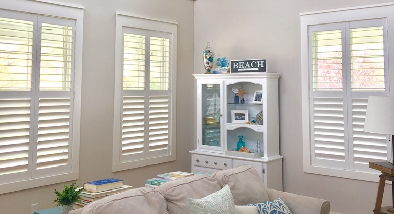 Polywood shutters in Denver great room
